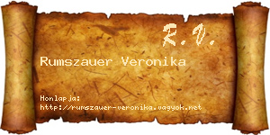 Rumszauer Veronika névjegykártya